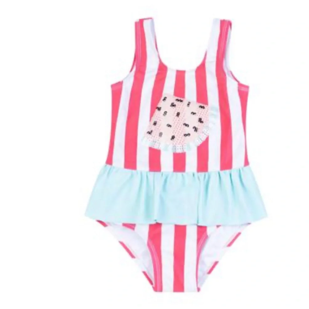 Baby Girls Watermelon One Piece Swimwear in Flamingo Size 12-18 months